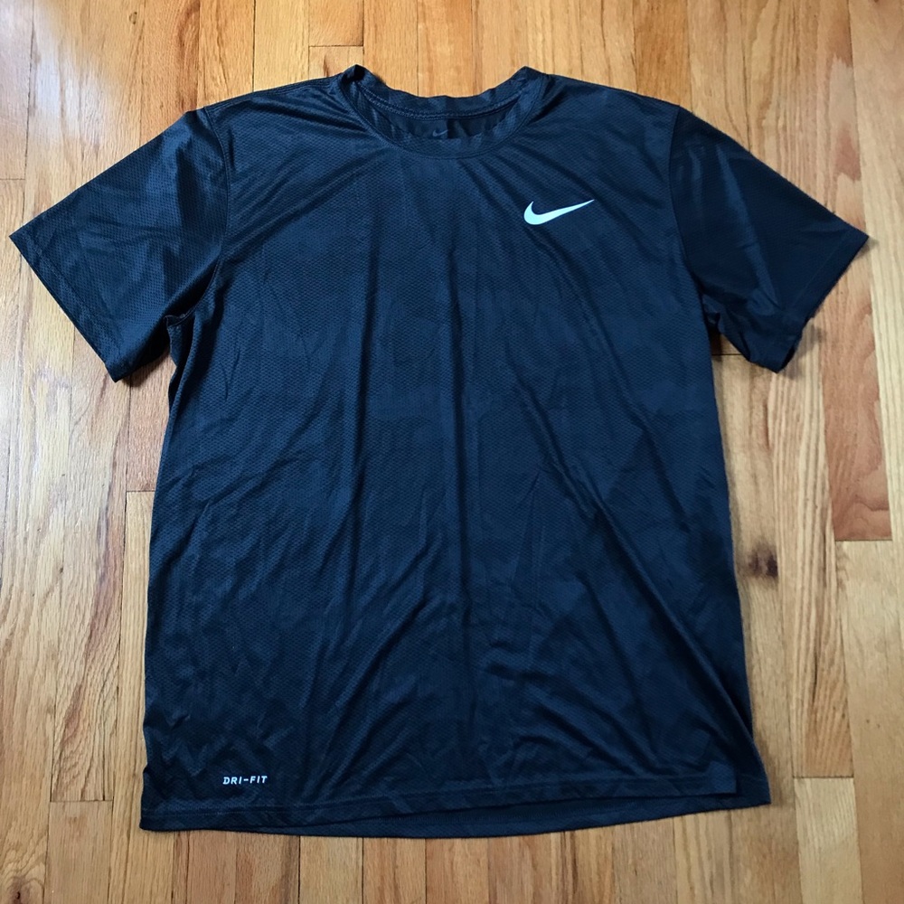 Nike Ghost Camo Black Dri-FIT Running T-Shirt XL
